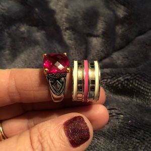 Lia Sophia ring RED SOLD pink still available sz 7